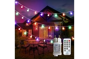 USEBER Luci Fatate,200 LEDs Luci delle corde con Spina ed Telecomando per Interno ed Esterno,8 Modalità di Llluminazione per Camera da letto, Giardino, Matrimonio, Balcone, Natalizie Decorazioni (Colorato)