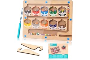 Montessori Toys Magnetic Games Labyrinth City Labyrinth Montessori Board Games catégories Jeux en Bois Jouets Moteurs Jouets Apprentissage des Couleurs catégories Jeux pour Enfants de 3 à 7 Ans