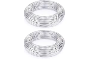 KUTI KAI Aluminium Wire Rolls 10m Bendy Craft Silver Wire for Jewelry Making,DIY Sculpture,Modelling Making and Crafts(Sliver,Diameter-1.0mm)