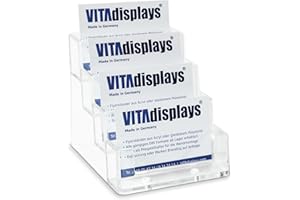 Taymar tarjetero , soporte para tarjetas de visita , tarjetero , 4 niveles , transparente