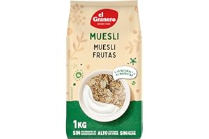 El Granero Integral - Muesli Frutas - 500 g - Elaborado con Cereales y Frutas Deshidratadas - Gran Fuente de Energía - Rica en Vitaminas y Minerales - Ideal para el Desayuno - Apto para Veganos