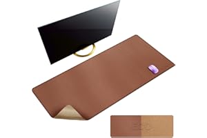 MAIDERN Tappetino Scrivania pelle in Sughero,120x60cm sottomano scrivania bifacciale,Tappetino per Mouse impermeabile e antiscivolo ，per Casa/Ufficio(Marrone)