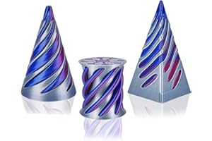 EWRGIJ 3PCS Spiral Cone Fidget Toy,Impossible Pyramid Passthrough Sculpture,3d Printed Fidget Toy,Mini Stress Relief Cool Gadgets Desktop Decorations Toy ,Get Adults and Kids to Relieve Anxiety (Blue)