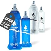 Soft Flask Pack 4 of 250 and 500 ml | Folding Bottles TPU for Running | Includes 2 x 250ml and 2 x 500ml collapsible bottles