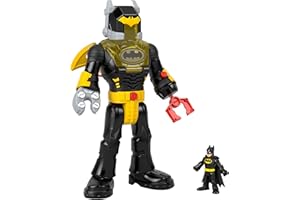 FISHER-PRICE Imaginext DC Super Friends Batman Egzorobot (30 cm, czarny) ze światełkami i dźwiękami dla dzieci od 3 roku życia, HYG31