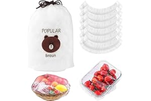 JRSHIRLEYLTD 500 sacchetti riutilizzabili, in plastica, con elastico, per frutta e verdura, usa e getta