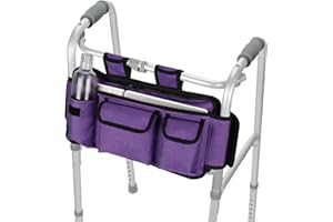supregear Walker Bag, Borsa da Viaggio Pieghevole per Organizer con Cesto Pieghevole di Alta Qualità per Qualsiasi Walker Style Rollator e Sedia a Rotelle (Viola Chiaro)