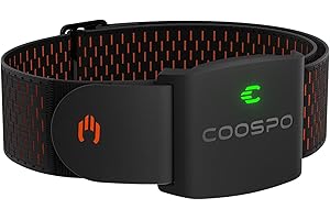 COOSPO HW9 Pulsómetros HRV Zona de Frecuencia Cardíaca Banda Bluetooth5.0 Ant+ con Memoria Sensor LED, IP67 Impermeable Recha