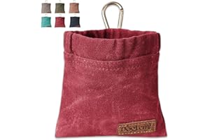 Duuclume Bolsa de bocadillos para Perros, Bolsa de Entrenamiento para Perros sin Manos, Bolsa de Entrenamiento para Perros, Incluyendo Anillos de Gancho, para Mascotas al Aire Libre (Rojo)