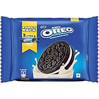 Cadbury Oreo Original Chocolatey Sandwich (Vanilla Creme) Biscuit Family Pack, 300g
