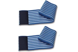 FIAB 2 fasce elastiche blu universali regolazione a strappo lunghezza 80Cm per elettrodi elettrostimolazione ionoforesi