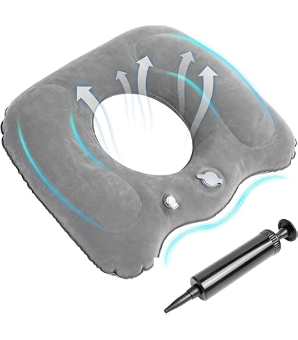 Coussin Coccyx Gonflable Avec Pompe - Soulagement Hémorroïdes & Confort Siège Bureau Voiture