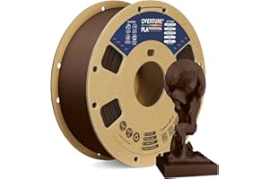 OVERTURE PLA+ Filamento 1.75mm, Toughness Enhanced PLA Roll, Professionale PLA Tenacia, 1kg Filamento(2.2lbs), Precisione Dimensionale 99% Probabilità +/- 0.02 mm (Cioccolato)