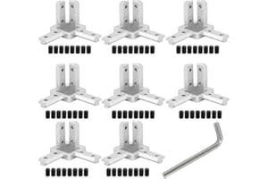 HYRYC Eckverbinder Profilverbinder 3030 8Stk Winkelverbinder 3-Wege Eck Verbinder Halter Eckhalterung mit Schrauben für Europäisch Standard 8mm T Nut Aluminium Extrusion Profil (3030 8Stk)