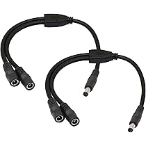 Cavo Prolunga Alimentazione CCTV 5 Metri - Connettori Maschio/Femmina 2,1x5,5 Mm, 12V DC - Per Telecamere, LED, Router