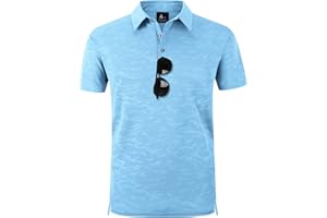 geeksport Poloshirts Herren Kurzarm Tennis Slim Fit Golf Polo Shirt Männer Sport Schnelltrocknend Atmungsaktiv Polohemd Sommer Outdoor Golf T-Shirt