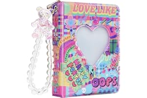BABYFOND 3 Zoll Kpop Fotokartenhalter, 7.6 cm Mini-Fotoalbum, Kpop-Fotokartenhalter,Liebesherz,Fotokartenhalter für beste Freundin Besties oder Freund Partner (colorful)
