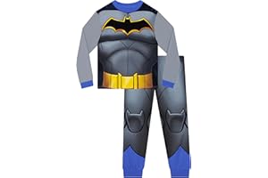 DC Comics Pijama de Batman, Pijama de superhéroe para niño, Conjunto de The Flash para niño con Mangas largas