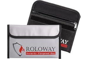 SEKAM Kleine feuerfeste Tasche (12,7 x 20,3 cm), feuerfeste tasche für , feuerfeste Taschen für Wertsachen â€“ Reisepass, Währung und Schlüssel (2er-Pack)