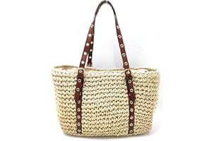 Faylinn Bolso Mujer Verano | Bolso Rafia Mujer | Bolsos Tejidos Crochet - Moda Playa Verano 2024 - Bolsos de Playa de Paja