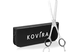 Kovira Profi Ausdünnschere – Haarschere 16,5cm – Effilierschere Scharf Haarschneideschere zum Ausdünnen – Haar Schere Friseurschere aus Edelstahl Friseurscherenset mit 35 Zähnen – Für Frauen & Männer