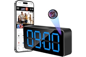 Nisanuki Cámara Espía WiFi, 5G Mini Camara Oculta Inalambricas, 1080P HD Reloj con Camaras Espias Camara Seguridad Despertador Visión Nocturna Detección De Movimiento con Tuya App Vigilancia Interior