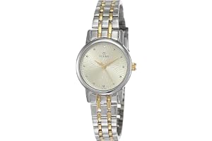 Titan Quartz Analog Champagne Dial Two Toned Silver & Gold Stainless Steel Strap Watch for Women - NT2593BM01