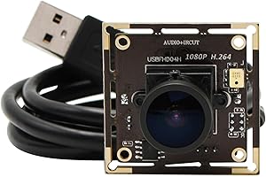 ELP Webcam 1080P Full HD USB Module CMOS AR0330 H.264 Webcamera USB USB2.0 High Speed Grand Angle 2 Mpx Webcam avec objectif fisheye 170 degrés USBFHD04H-L170