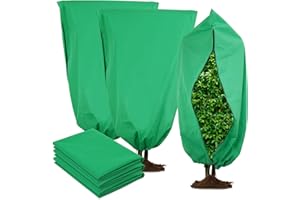 Headley Tools Pflanzenschutz Winter, 3 Stück Winterschutz 120 X 180cm, Baum Wrap Freeze Cloth Pflanzenschutz Abdeckungen Taschen Stoff für Winter Frost Kälte mit Reißverschluss Kordelzug