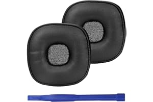 Adhiper Major IV nauszniki, kompatybilne ze słuchawkami bezprzewodowymi Marshall Major IV, wymienne nauszniki z miękkiej skóry proteinowej i pianki memory (czarne)