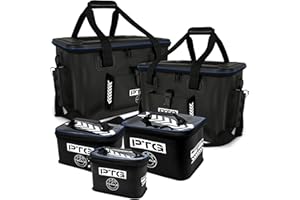 PRO TACKLE GEAR Pro Tackle Eva Bag - Tackle Bakkan - Stilvolle und durchdachte Angeltasche mit Rutenhaltern, Zangenhalter