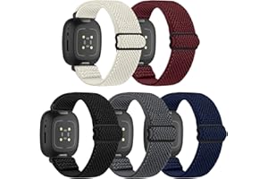 WNIPH Fitbit Versa 4 bransoletka kompatybilna z Fitbit Versa 3 / Versa 4 / Fitbit Sense / Sense2, miękki, elastyczny, regulowany, nylonowy pasek do zegarka na rękę Fitbit Versa 4 / Versa 3 / Sense 2 / Sense