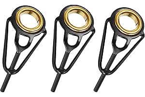 PATIKIL Kit di riparazione per canne da pesca in acciaio inox Guida anello per pesca d'acqua dolce in acqua salata