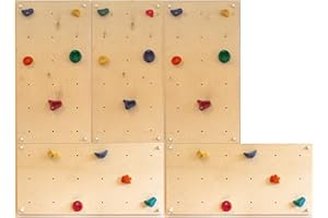 Gartenpirat Mur d'escalade intérieur IW5 5 Panneaux muraux 114x 57 cm (3,25 m²) avec 20 Prises d'escalade de