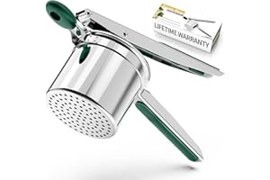 SPEENSUN Potato Ricer,Potato mashers,Large 15oz Heavy Duty Potato Ricer Stainless Steel for Fluffy Mashed Potatoes,Fixed Ricer Disc Potato Press Without Messy,with Silicone Handle