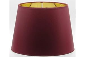 Paolo Rossi paralume coprilampada in tessuto cinzato rosso scuro interno oro - produzione propria - made in Italy (modello tronco cono, diametro 22)