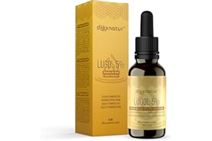 DIOXNATUR® Solution de Lugol 5% Qualité pharmaceutique 30ml Étiquette FR Pipette intégrée Concentration optimale Gouttes d'iode et Iodure de potassium
