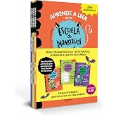 Aprender a leer en la Escuela de Monstruos - Pack con los libros 7, 8 y 9: En letra MAY&Uacute;SCULA (libros para ni&ntilde;os a partir de
