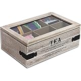 Aufbewahrungsbox TEA mit Sichtfenster und 9 Fächer, 22x22x8,5cm, Weiß