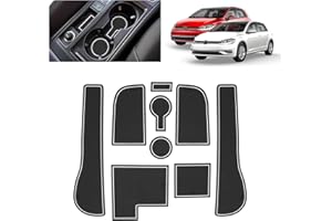 BSTW Tapis Anti-dérapant pour VW Golf 7 7.5 2013-2019 – Tapis en Caoutchouc Original pour Console Centrale, Porte-gobelets, Fente de Porte, Compatible avec VW Golf 7 GTD GTI GTE R (Blanc)