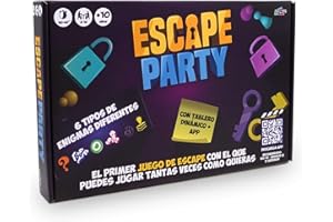 FAMOSA Famogames – Escape Party, Juego Escape Room Completo, Diferentes Posibilidades de Juego, para Jugar Muchas Veces, hasta 500 Preguntas, acertijos y adivinanzas, desde 10 años, en Español (700016895)
