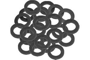 PATIKIL Rondelle Plate En Caoutchouc M16, Lot De 24, 16mm DI 27mm DE 3mm Épaisseur, Joint D'étanchéité Espaceur Pour Robinet Tuyau Raccord Boulon, Noir