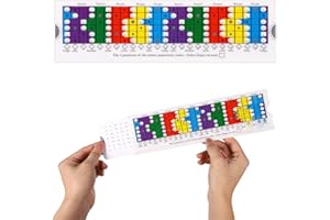 BOXOB Règle Coulissante de Guitare, 28x8cm Tableau d'Accords de Guitare Règle Coulissante Pentatonique Outil d'Entraînement Accord Guitare avec Manuel Accessoires Cadeau de Guitare pour Guitaristes