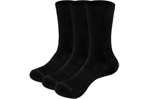 YUEDGE 3 Pairs Women's Wicking Cushion Anti Blister Crew Socks Outdoor Multi Performance Hiking Trekking Running Walking Socks