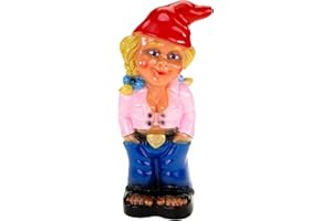 ‎KREMERS SCHATZKISTE Kremers Schatzkiste Gartenzwerg Mandy Pink Zwergenfrau aus bruchfestem PVC Zwerg Made in Germany Figur