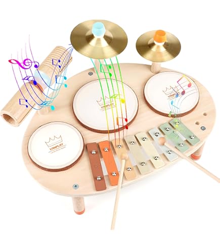 Batterie Enfant Peppa Pig Avec Tabouret - Pour Fille Dès 3 Ans, Grosse Caisse, Tambours, Cymbale, Baguettes