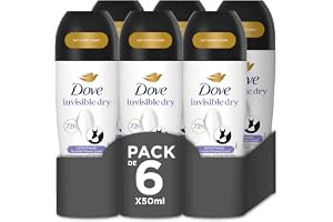 DOVE Advanced Care Invisible Dry Deodorant för kvinnor, antiperspirant boll, 48 timmars skydd, minimerar vita märken (6 x 50