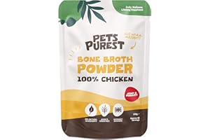 Pets Purest Bone Broth for Dogs & Cats, 250g Chicken Bone Broth Powder for Dogs & Cats. Supports Joints, Digestion, Immunity & Healthy Skin and Coat