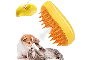 KIKVTER Cat Steamy Brush, Katzenbürste mit Dampf, Steamy Cat Brush, 3 in 1 Dampfbürste für Katzen, Katzenbürste, Steam Brush Cat, Steamy Brush für Massage, Pflege und Haarentfernung