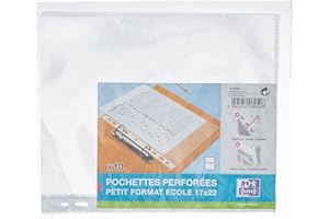 ‎OXFORD Elba 100206862 gelochte Sichthüllen, 170 x 220 mm, 9-fach Lochung